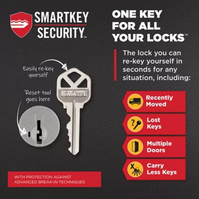 Kwikset Halifax Lever (Square) - Keyed - featuring SmartKey