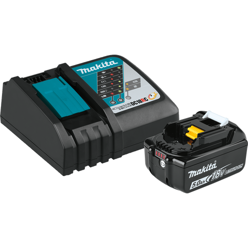 Makita 18V LXT® Lithium‑Ion Battery and Charger Starter Pack (5.0Ah)