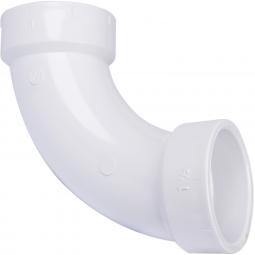 Genova Products PVC DWV Fittings 90° Long Sweep Elbow