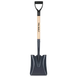 Truper 31176 Green Built, Square Point Shovel, 28 Poly D Wood Handle