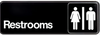 Hillman Unisex Restroom Sign (3 x 9)