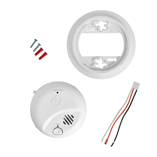 First Alert 1046848 Interconnect Hardwire Smoke Alarm with 10-Year Battery Backup