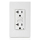 Leviton 20 Amp Self Test Non Tamper-Resistant Slim GFCI Outlet with LED Indicator Light