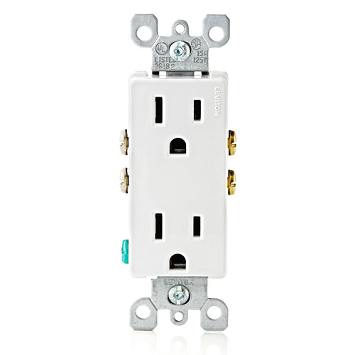 Leviton 15 Amp Decora Duplex Outlet/Receptacle Grounding