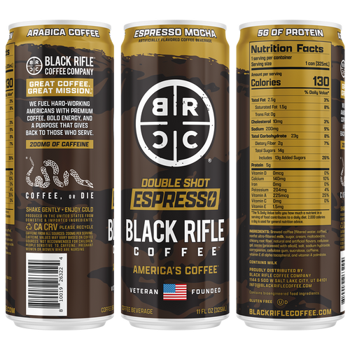 Black Rifle Coffee Ready To Drink Coffee Espresso Mocha 200 mg