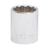 Vulcan Drive Standard Socket Metric 1/2 Drive 12-Point Chrome Vanadium Steel Chrome