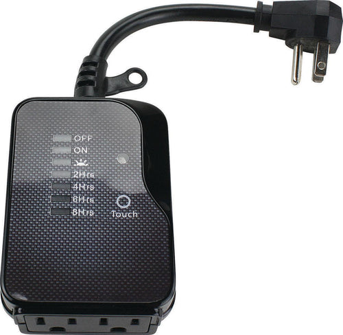 Power Zone Countdown Timer 2 Outlet Black