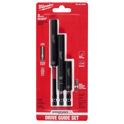 Milwaukee 3PC SHOCKWAVE™ Impact Duty Magnetic Drive Guide Guide Set