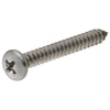 Hillman 18-8 Stainless Steel Pan Head Phillips Sheet Metal Screw #14 x 1-1/4