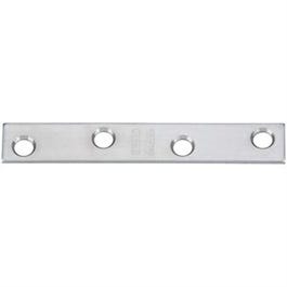 Mending Brace, Stainless Steel, 4 x 5/8-In.