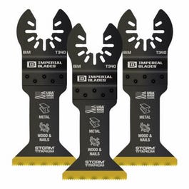 Oscillating Tool Blade, Wood With Nails, Bi-Metal, 1.75-In., 3-Pk.