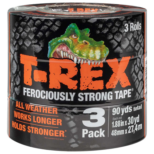 Shurtech Brands T-Rex® Tape - Gunmetal Gray, 3 pk, 1.88 in. x 30 yd. (1.88 x 30 yard, Gray)