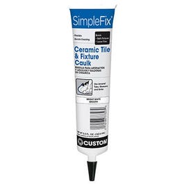 Bright White Smooth Ceramic Tile & Fixture Caulk