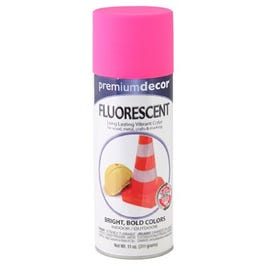 Premium Decor Fluorescent Spray Paint, Interior/Exterior, Electric Pink, 11-oz.