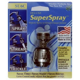 Deluxe Super Spray & Stream Swivel Aerator with Lever Control, Lead Free