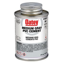 4-oz. Gray Medium-Bodied PVC Pipe Cement