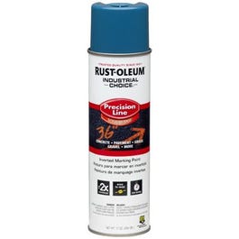 Industrial Choice Precision Line Marking Spray Paint, Caution Blue, 17-oz. Inverted