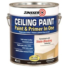 Ceiling Paint / Primer, Goes On Pink, Gal.