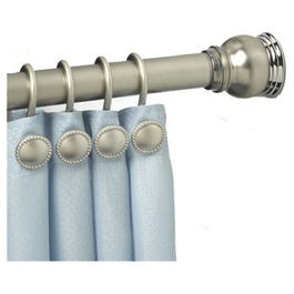 Decorative Shower Tension Rod, Satin Nickel