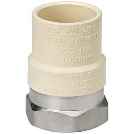 Pipe Fittings, CPVC Transition Adapter, Stainless Steel, 1/2-In. FIP