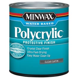 Polycrylic Satin Clear Acrylic/Urethane Blend Topcoat, Qt.