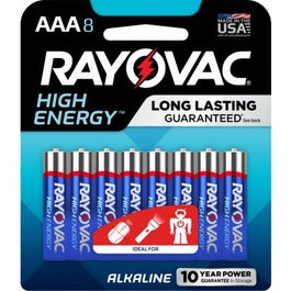 Alkaline Batteries, AAA, 8-Pk.
