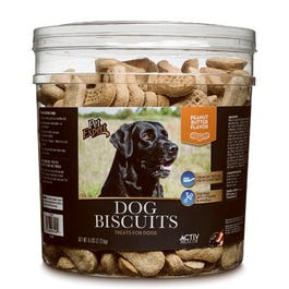 Dog Treats, Peanut Butter Biscuits, 6-Lb. Barrel
