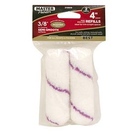 Paint Roller Cover Refill, Microfiber, 4 x 3/8-In., 2-Pk.