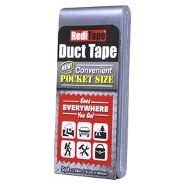 Duct Tape, Pocket-Size, Silver, 5-Yds.