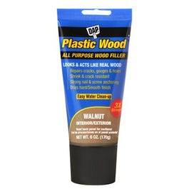 Plastic Wood Latex Wood Filler, Walnut, 6-oz. Tube
