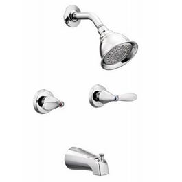Adler Tub/Shower Faucet, Double Handle, With Showerhead, Chrome