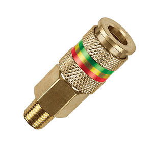 Tru-flate  1/4" I/M/T/A x 1/4" MNPT Brass Combo Coupler