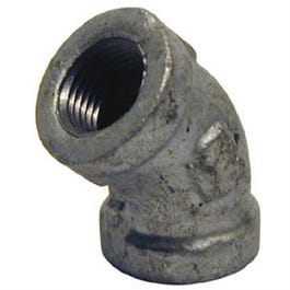 Pipe Fitting, Galvanized Elbow, 45-Degree, 1-1/4-In.
