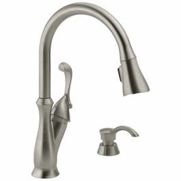 Arabella High Arc Pull Down ShieldSpray Kitchen Faucet, Single Handle, Stainless Steel