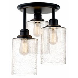 Annecy Collection Light Fixture, 3-Light,  Oil-Rubbed Bonze/Seeded Glass