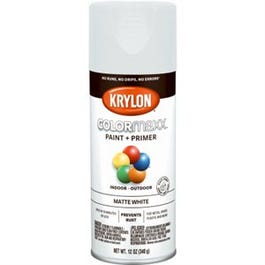 COLORmaxx Spray Paint + Primer, Matte White, 12-oz.