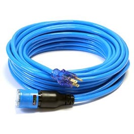 Pro Lock Extension Cord, Blue, 12/3, 100-Ft.
