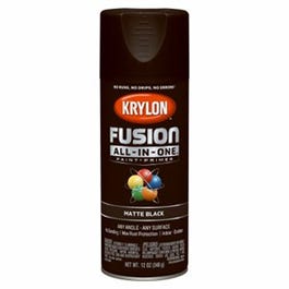 Fusion All-In-One Spray Paint + Primer, Matte Black, 12-oz.