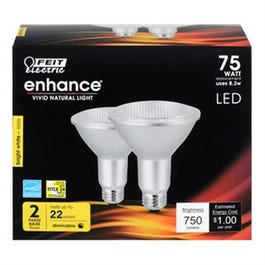 LED Light Bulbs, Par30, Warm White, 750 Lumens, 10.5-Watts, 2-Pk.