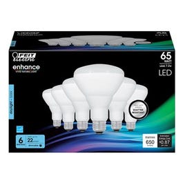 LED Light Bulbs, BR30, Daylight, 650 Lumens, 7.2-Watt, 6-Pk.