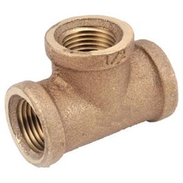 Pipe Tee, Rough Brass, 3/4-In.