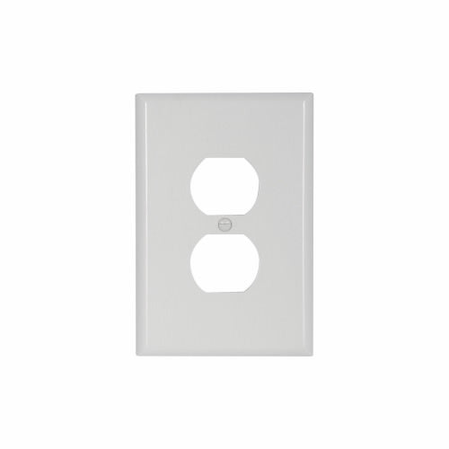 Eaton Cooper Wiring Duplex Receptacle Wallplate, White 1 Gang