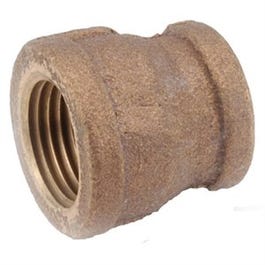 Pipe Fitting, Reducing Coupling, Lead Free Rough Brass, 3/4 x 1/2-In.