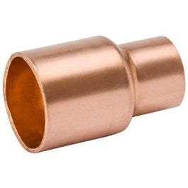 Coupling With Stop, Copper x Copper, 3/4 x 1/2-In.