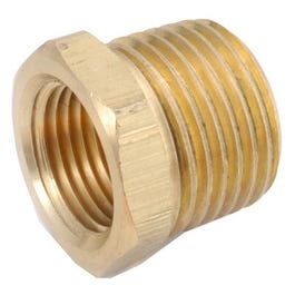 Pipe Fitting, Brass Hex Bushing, Lead Free, 3/4 x 1/4-In.