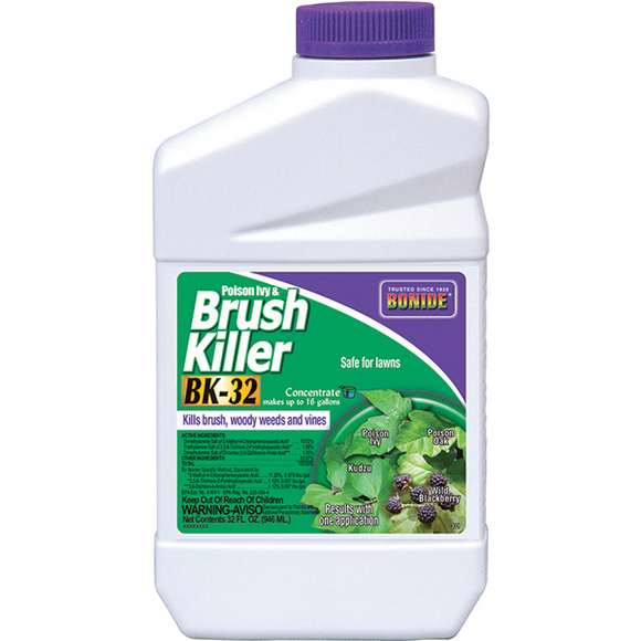 BONIDE POISON IVY AND BRUSH KILLER BK-32 CONCENTRATE 1 QT