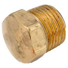 Pipe Plug Fitting, Hex Head, Lead-Free Brass, 1/4-In.