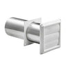 Louvered Dryer Vent, Through the Wall Plastic Pipe, 4-in .