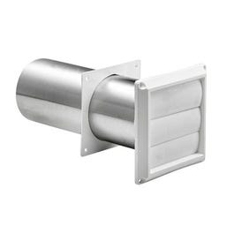 Louvered Dryer Vent, Through the Wall Plastic Pipe, 4-in .