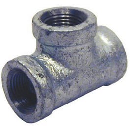 Pipe Fittings, Galvanized Equal Tee, 1-1/4-In.